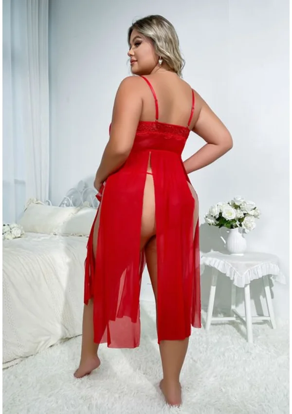 Emerald Dream Plus Gown - Red color thumbnail