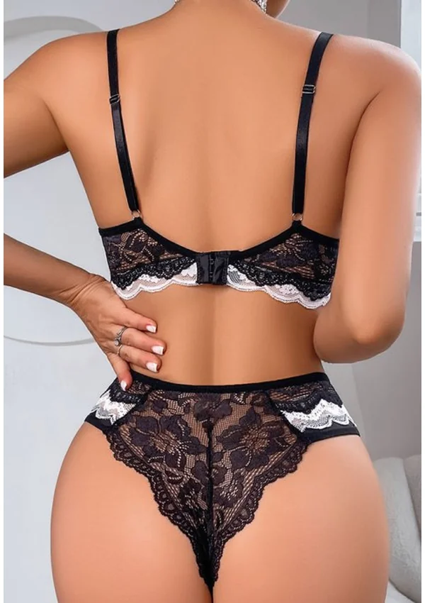 Eternal Elegance Bra Set - Black/White color thumbnail