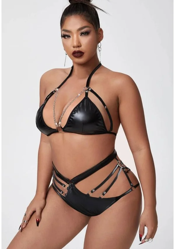 Obsidian Edge Plus Bra Set - Black color thumbnail