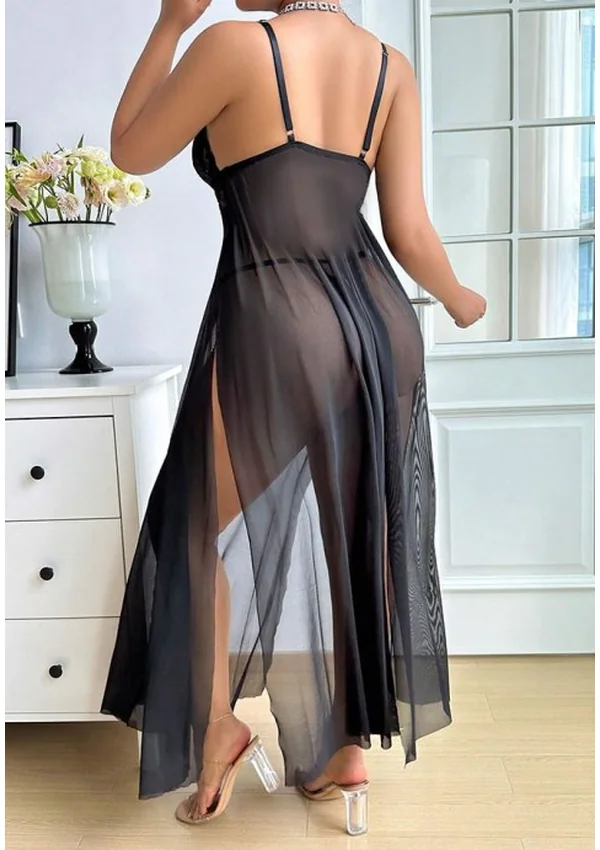 Midnight Embrace Plus Gown - Black color thumbnail